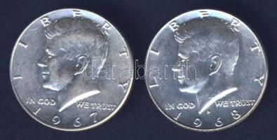 USA 1967-68. 1/2$ Ag "Kennedy" (2x) T:1/2,2