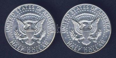 USA 1967-68. 1/2$ Ag "Kennedy" (2x) T:1/2,2