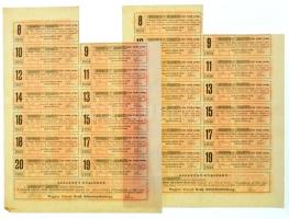 Budapest 1922. "Magyar Városi Bank Részvénytársaság" 25 részvénye egyben, egyenként 400K-r...