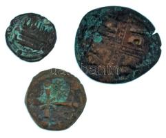 Bizánci Birodalom ~6-10. század 3db-os érmetétel T:VF,F Byzantine Empire ~6th-10th century 3pcs coin lot C:VF,F