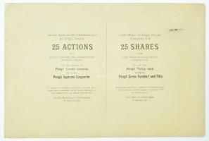 Salgótarján DN "Salgó-Tarjáni Kőszénbánya Rt." 25 részvénye 30P-ről darabonként (3x), ango...