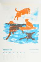 12 db modern grafika magyar grafikusoktól. 2022-es naptáron. Buberg Balázs, Gergic, Ena, Bordás Márt...