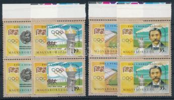 1994 100 éves a Nemzetközi Olimpiai Bizottság ívszéli sor párokban, ívszéli jelzéssel / Mi 4294-4297 margin pairs