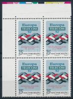 1992 TELECOM négyestömb ívszéli jelzéssel / Mi 4215 block of 4