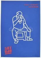 Thai étterem reklám plakát 2 db Szitanyomat, papír. 40x55 cm Feltekerve