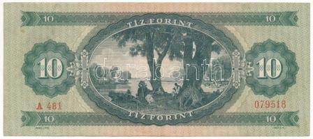 1957. 10Ft "A 481 079518" T:F szép papír 
Adamo F4