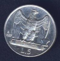 Olaszország 1927. 5L Ag T:2