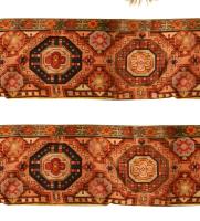 cca 1930-1935 A Szent István-terem díszítésének mintázata alapján készült 3 darabos nagyméretű kelim...