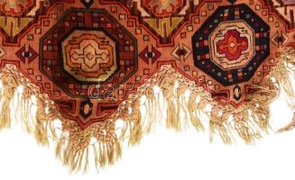 cca 1930-1935 A Szent István-terem díszítésének mintázata alapján készült 3 darabos nagyméretű kelim...