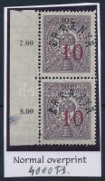 Baranya II. 1919 Postatakarék pár / Mi 46 pair. Signed: Bodor