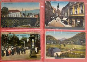 FELVIDÉK - 20 db RÉGI felvidéki képeslap albumban, Tátrai is, hosszú címzéses lapok is, vegyes minős...