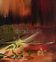 Maksai János (1954-): Csendélet. Olaj, vászon, jelezve jobbra lent. Sérült fakeretben, 70x50 cm