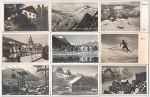 AUSZTRIA - 70 db RÉGI fekete-fehér osztrák képeslap turista házakkal / AUSTRIA - 70 pre-1945 black and white postcards with mountain tourist houses