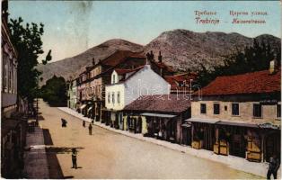 1912 Trebinje, Kaiserstrasse / street view, shops (fl)