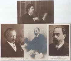 12 db RÉGI motívum képeslap vegyes minőségben: híres emberek / 12 pre-1945 motive postcards in mixed...