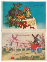 30 db RÉGI üdvözlő motívum képeslap vegyes minőségben, lithokkal is / 30 pre-1945 greeting motive po...