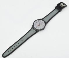 Swatch kvarc karóra, kaucsuk szíjjal, új elemmel, működik d: 38 mm