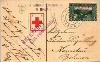 1915 Tuzla, Filipovic trg / Filipovic Platz / square, shop of Hermann Domany + "K.U.K. BAHNHOFK...