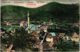 1911 Praca, Sarajevo Ostgrenze, Totalansicht / general view with mosque (EB)