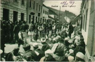 1917 Zenica, Hotel Ladanyi / hotel and café, market. Verlag Adolf Weisz (Rb)