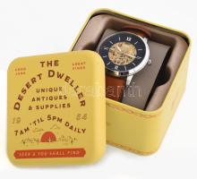 Fossil The Desert dweller limitált mechanikus szerkezetű karóra. Üveg hátlap, d: 43 mm, bőr szíjjal,...