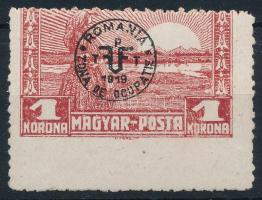 Debrecen II. 1920 1K fényes papíron elfogazva / Mi 93y with shifted perforation. Signed: Bodor