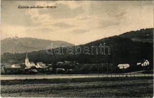 1914 Pamece (Slovenj Gradec, Windischgrätz); general view with church (fl)