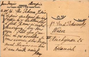 Perbenyik, Perbenik, Pribeník; Gróf Majláth kastély. Alexander Halász kiadása / zámek / castle (EK)