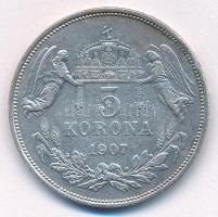 1907KB 5K Ag "Ferenc József" T:VF kis ph. Adamo K7