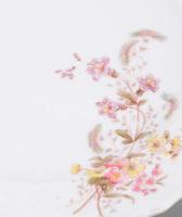 Sütemény kínáló tál cseh porcelán. XIX. sz vége Matricás, jelzett, kopással d: 26 cm