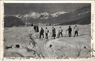 1914 Bohinj, Wochein; winter sport, ski (EK)