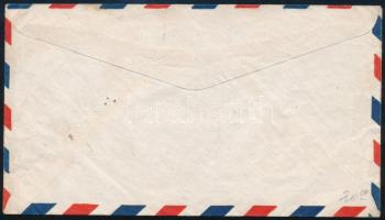 1946 (26. díjszabás) Légi levél Budapestről New Yorkba 17.100.000AP készpénzes bérmentesítéssel. Ren...