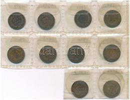 Amerikai Egyesült Államok 1890-1907. 1c (10xklf) bronz "Indian Head" fóliában T:VF-F
Unit...