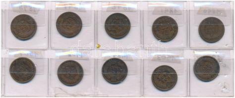 Amerikai Egyesült Államok 1890-1907. 1c (10xklf) bronz "Indian Head" fóliábanT:VF-F
Unite...