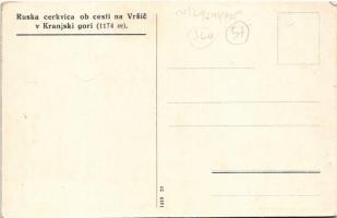 Vrsic, Prelaz Vrsic, Vrsic Pass; Ruska cerkvica ob cesti na Vrsic v Kranjski Gori / Russian Orthodox...