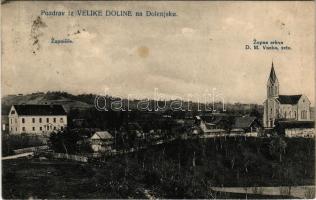 1916 Velika Dolina, Großdolina; Zupnisce, Zupna crkva / rectory, parish church (fl)