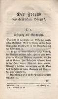 Anfreville, Franz von: 
Der Freund des christlichen Bürgers, Oder Bemerkungen über die bürgerliche ...