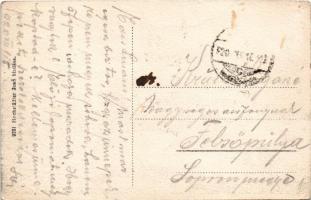 1920 Mór, Polgári iskola és Piac tér. Hochstädter Jenő kiadása (EK)