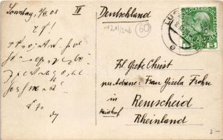 1908 Mali Losinj, Lussinpiccolo; Eildampfer "Graf Wurmbrand" / steamship. photo (EB)