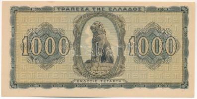 Görögország / Német megszállás 1942. 1000Dr T:AU / Greece / German occupation 1942. 1000 Drachmai C:...
