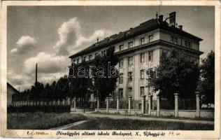 1939 Budapest X. M. Kir. Pénzügyőrség Altiszti Iskolája, Újhegyi út 14. (fl)