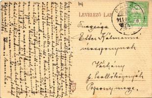 1911 Parád-fürdő, Erzsébet szálló a Rózsaliget felől (EK)