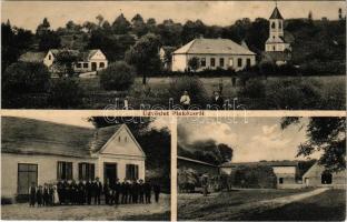 1914 Pinkóc, Güttenbach; iskola, templom / Schule, Kirche / school, church