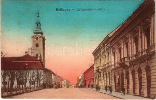 Kőrös, Krizevac, Krizevci; Zakmardijeva ulica / street view (Rb)