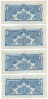 Csehszlovákia 1944. 5K (4x) sorszámkövetők "BT 763241 - BT 763244" T:VF / Czechoslovakia 1...