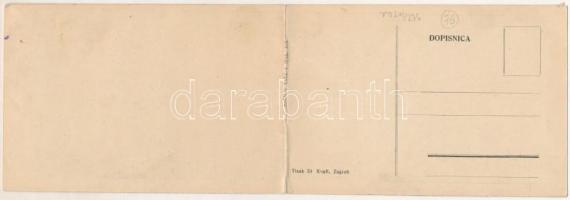 Krk, Veglia; 2-részes kihajtható panorámalap / 2-tiled folding panoramacard