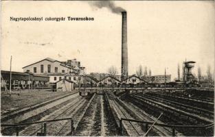 1915 Nagytapolcsány, Topolcany; Tovarnoki (Tavarnok) cukorgyár. Platzko Gyula kiadása / Tovarníky sugar factory (EK)