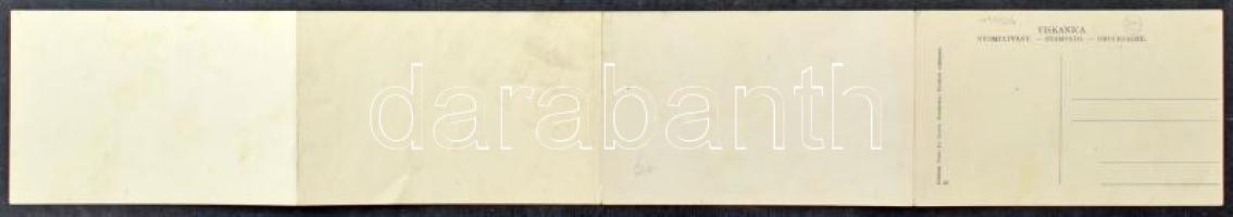 Kraljevica, Portoré, Porto Ré; 4-részes kihajtható panorámalap / 4-tiled folding panoramacard (hajtá...