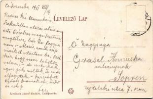1911 Gyimesbükk, Ghimes; vasútállomás vonatokkal. Szvoboda József kiadása / railway station with tra...
