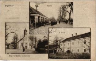 1918 Lipótvár, Újvároska, Leopoldov; Főőrs, Fegyintézeti (börtön) templom, kantin. Vasúti levelezőlapárusítás 9457. / prison church, canteen (EK)